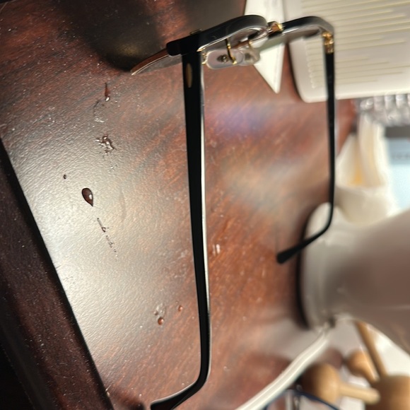 Ray-Ban Sunglasses RB 3016 Clubmaster 145 black on gold - no scratches, like new - Picture 2 of 5